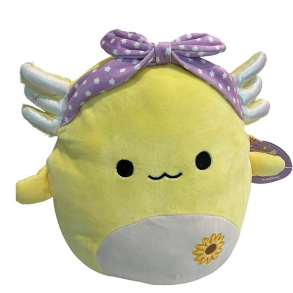 Squishmallows Treyton with headband and flower - new with all tags Size 11" - Picture 2 of 8